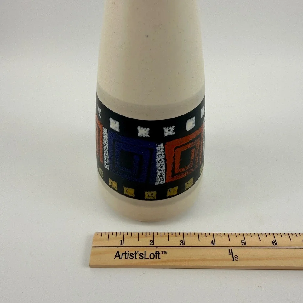 Dumler & Breiden West German Pottery Vase 129/30 Mid Century Geometric